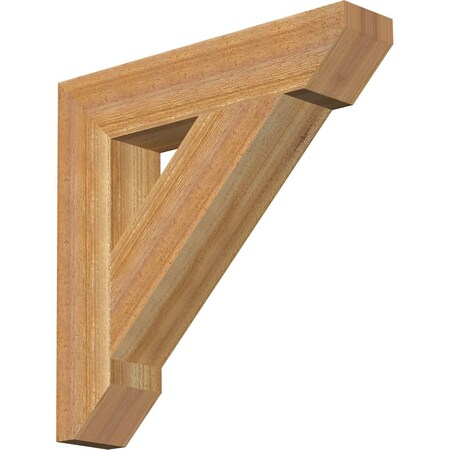 Ekena Millwork Traditional Slat Rough Sawn Bracket, Western Red Cedar, 4"W x 20"D x 20"H BKT04X20X20TRA06RWR